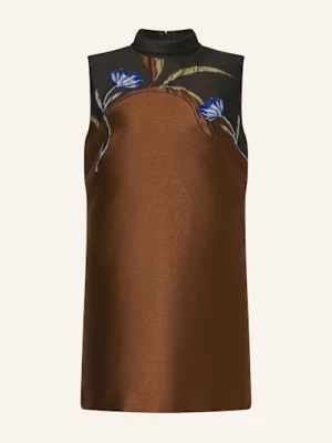 Obrázek produktu Dorothee Schumacher Koktejlové Šaty Soft Petal Ze Saténu hnědá / černá