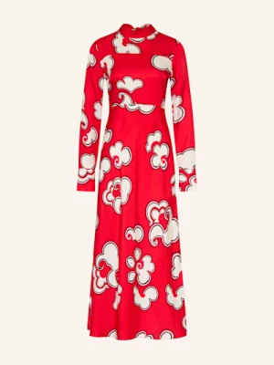 Obrázek produktu Dorothee Schumacher Saténové Šaty Soft Florals červená / bílá / světle růžová