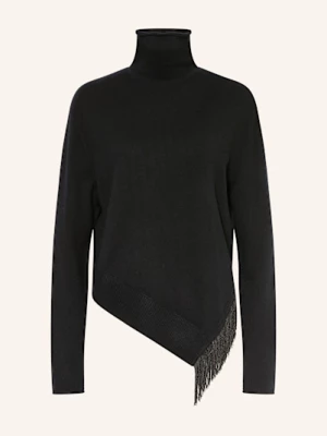 Obrázek produktu Dorothee Schumacher Svetr S Rolákem Fringe Statement S Kašmírem černá