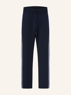 Obrázek produktu Drôle De Monsieur Pletené Kalhoty Le Pantalon Maille Drôle Z Merino Vlny tmavě modrá / tmavě modrá / bílá Drole de Monsieur