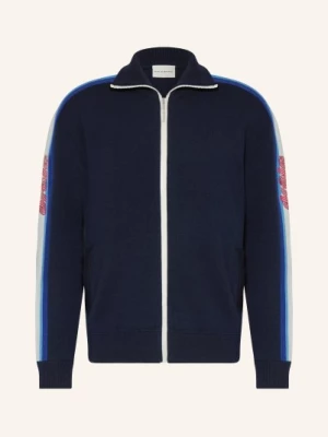 Obrázek produktu Drôle De Monsieur Svetr La Maille Zippée Drôle Z Merino Vlny tmavě modrá / tmavě modrá / bílá DRÔLE DE MONSIEUR
