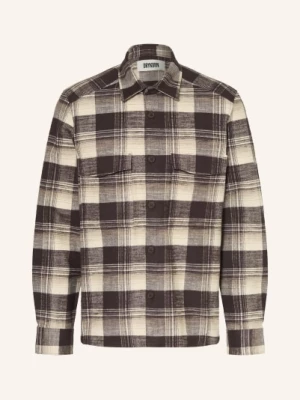 Obrázek produktu Drykorn Flanelová Svrchní Košile Gunray tmavě hnědá / béžová