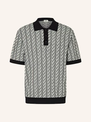 Obrázek produktu Drykorn Úpletová Polokošile Tamian Relaxed Fit černá / bílá