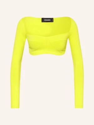 Obrázek produktu dsquared2 Cropped Tričko S Dlouhým Rukávem neonově zelená