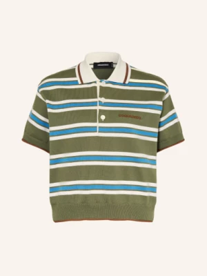 Obrázek produktu dsquared2 Pletené Polo Tričko zelená / hnědá / modrá
