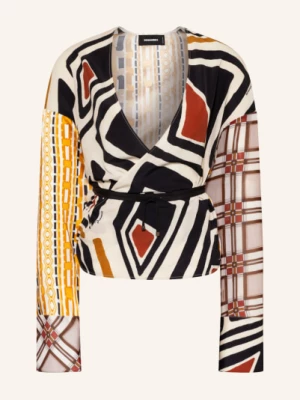 Obrázek produktu dsquared2 Zavinovací Halenka tmavě žlutá / hnědá / bílá