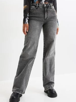 Obrázek produktu Dżinsy Marlena z ćwiekami, high waist bonprix
