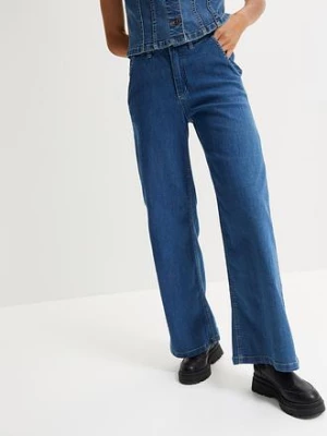Obrázek produktu Dżinsy paperbag ze stretchem, Wide Leg, high waist bonprix