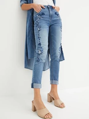 Obrázek produktu Dżinsy slim fit, ze średnim stanem, krótsza nogawka bonprix