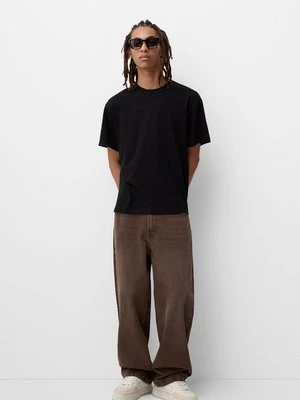 Obrázek produktu Džíny Relaxed Fit Bershka hnědá