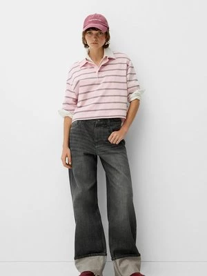 Obrázek produktu Džíny Straight Fit Bershka černý denim