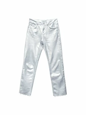 Obrázek produktu Džíny Straight Fit Stradivarius stříbrná barva