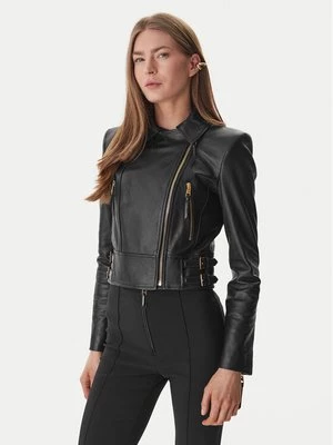 Obrázek produktu Elisabetta Franchi Kožená bunda GD-57Z-61E2-V1490 Černá Regular Fit