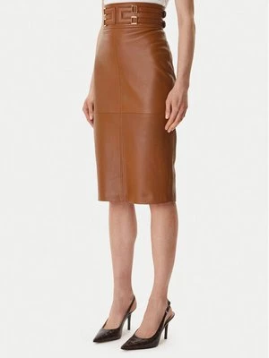Obrázek produktu Elisabetta Franchi Kožená sukně GP-09Z-61E2-V890 Hnědá Regular Fit