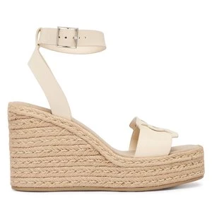 Obrázek produktu Espadrilky Calvin Klein Wedge Espad 70 Embl Lth HW0HW02897 Béžová