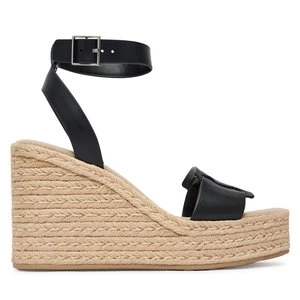 Obrázek produktu Espadrilky Calvin Klein Wedge Espad 70 Embl Lth HW0HW02897 Černá