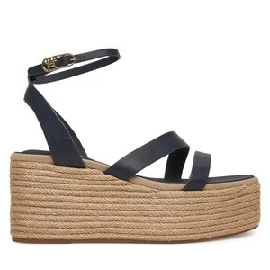 Obrázek produktu Espadrilky Tommy Hilfiger Ankle Strap Leather Platform FW0FW08497 Tmavomodrá