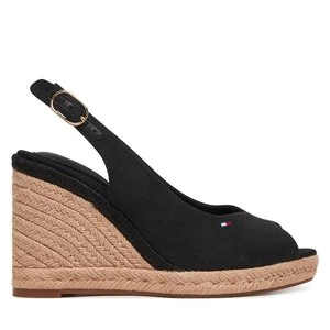 Obrázek produktu Espadrilky Tommy Hilfiger Flag High Wedge Espad Slingback FW0FW09343 Černá