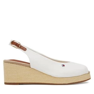 Obrázek produktu Espadrilky Tommy Hilfiger Flag Mid Wedge Espad Slingback FW0FW08595 Bílá