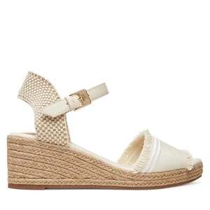 Obrázek produktu Espadrilky Tommy Hilfiger Fringe Canvas Medium Wedge FW0FW08879 Béžová