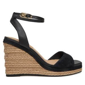 Obrázek produktu Espadrilky Tommy Hilfiger Leather & Suede High Wedge Espad FW0FW08803 Černá