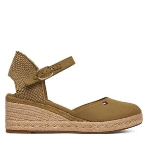 Obrázek produktu Espadrilky Tommy Hilfiger Mid Wedge Espad Closed Toe FW0FW09233 Hnědá