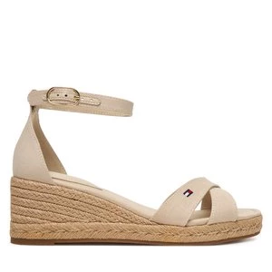Obrázek produktu Espadrilky Tommy Hilfiger Mid Wedge Espad X Cross FW0FW09332 Béžová