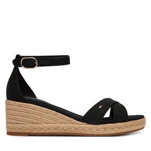 Obrázek produktu Espadrilky Tommy Hilfiger Mid Wedge Espad X Cross FW0FW09332 Černá