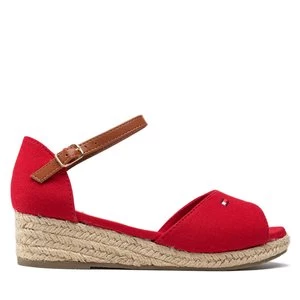 Obrázek produktu Espadrilky Tommy Hilfiger Rope Wedge Sandal T3A7-32185-0048 S Červená