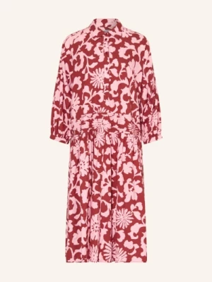 Obrázek produktu Essentiel Antwerp Oversized Košilové Šaty Jea S 3/4 Rukávy tmavě červená / růžová