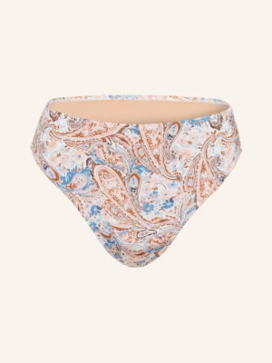 Obrázek produktu Evarae High Waist Bikinové Kalhotky Iza tmavě modrá / hnědá / bílá