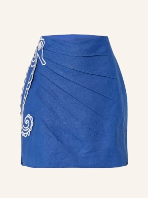 Obrázek produktu Farm Rio Lněná Sukně Seahorse Blue Embroidery tmavě modrá / bílá