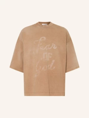Obrázek produktu Fear Of God Oversized Tričko světle hnědá / tmavě šedá