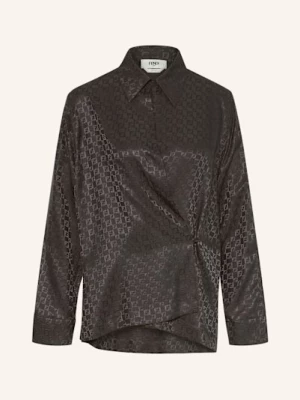 Obrázek produktu Fendi Halenka Camicia Chess Z Hedvábí tmavě hnědá