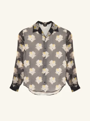 Obrázek produktu Fendi Hedvábná Košile Comfort Fit černá / žlutá / bílá