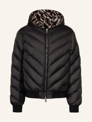 Obrázek produktu Fendi Oboustranná Péřová Bunda černá / hnědá / bílá