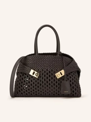 Obrázek produktu Ferragamo Kabelka Hug tmavě hnědá / zlatá