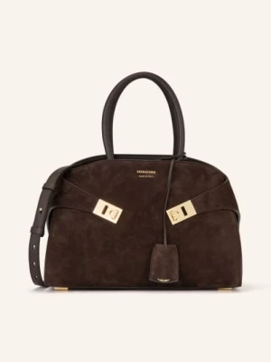 Obrázek produktu Ferragamo Kabelka Hug tmavě hnědá / zlatá