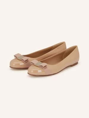 Obrázek produktu Ferragamo Lakované Baleríny Varina růžová / zlatá