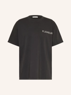 Obrázek produktu Flâneur Oversized Tričko Double Logo tmavě šedá / krémová FLÂNEUR