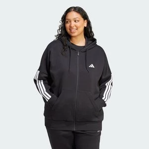 Obrázek produktu Flísová mikina na zip Essentials se 3 proužky (velikost plus) Adidas