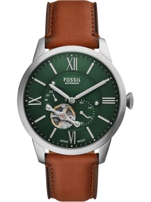 Obrázek produktu FOSSIL Analogové hodinky 'Townsman'  rezavě hnědá / smaragdová / stříbrná