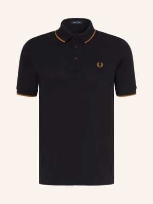 Obrázek produktu Fred Perry Piqué Polokošile černá / tmavě oranžová