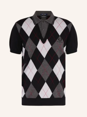 Obrázek produktu Fred Perry Pletené Polo Tričko černá / šedá / červená
