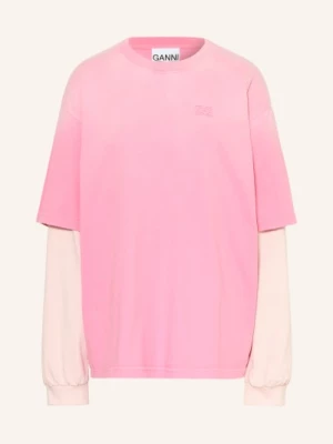Obrázek produktu Ganni Oversized Tričko S Dlouhým Rukávem růžová