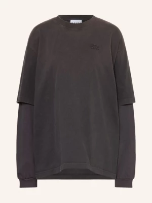 Obrázek produktu Ganni Oversized Tričko S Dlouhým Rukávem tmavě šedá
