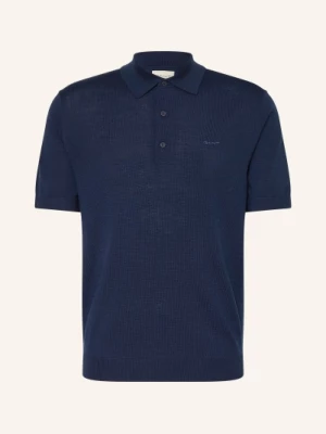 Obrázek produktu Gant Pletené Polo Tričko Regular Fit Z Merino Vlny tmavě modrá