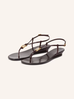 Obrázek produktu Giuseppe Zanotti Design Prstové Sandály Amhelia S Ozdobnými Kamínky tmavě hnědá / zlatá