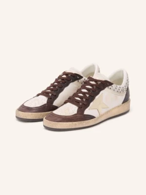 Obrázek produktu Golden Goose Tenisky Ball Star S Ozdobnými Perličkami krémová / stříbrná / tmavě hnědá