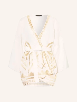 Obrázek produktu Greek Archaic Kori Dámský Kimono Z Lnu bílá / zlatá